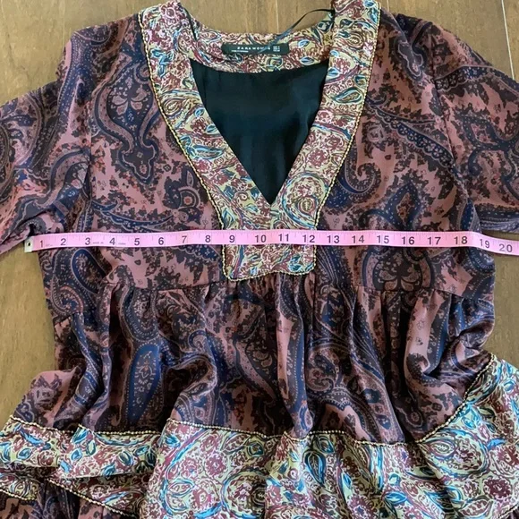 ZARA Woman Super Flowy Sheer Mini Dress | Size M - Picture 14 of 15